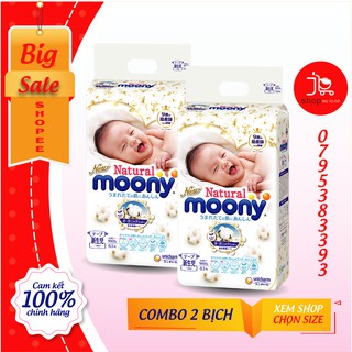 Bỉm Moony Natural size  NB63/S58/M46 Dán/M46 Quần/L36 Quần/XL32 Quần