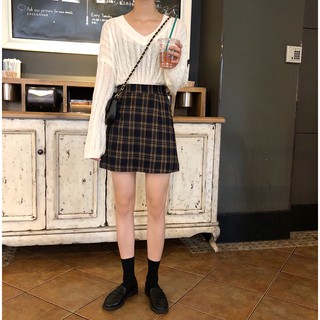 Chân váy bút chì kẻ caro - MS26