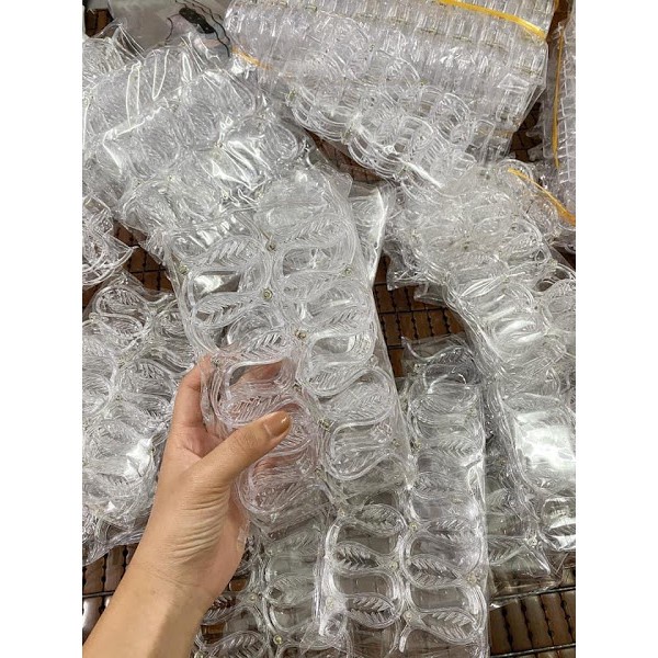 SET 12 Kẹp Càng Cua Nhựa Trong Suốt Cao Cấp NL