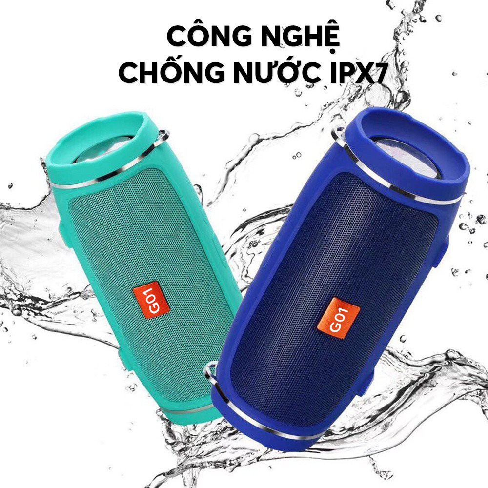 Loa bluetooth nghe nhạc mini GrownTech charge 4+ mini bass tốt có dây đeo