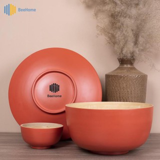 SET 3 TÔ CHÉN VÀ ĐĨA TRE XUẤT KHẨU BEE HOME