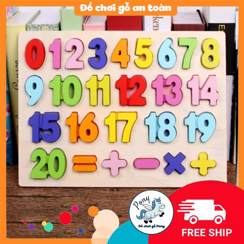 Bảng số bằng gỗ (1-20)