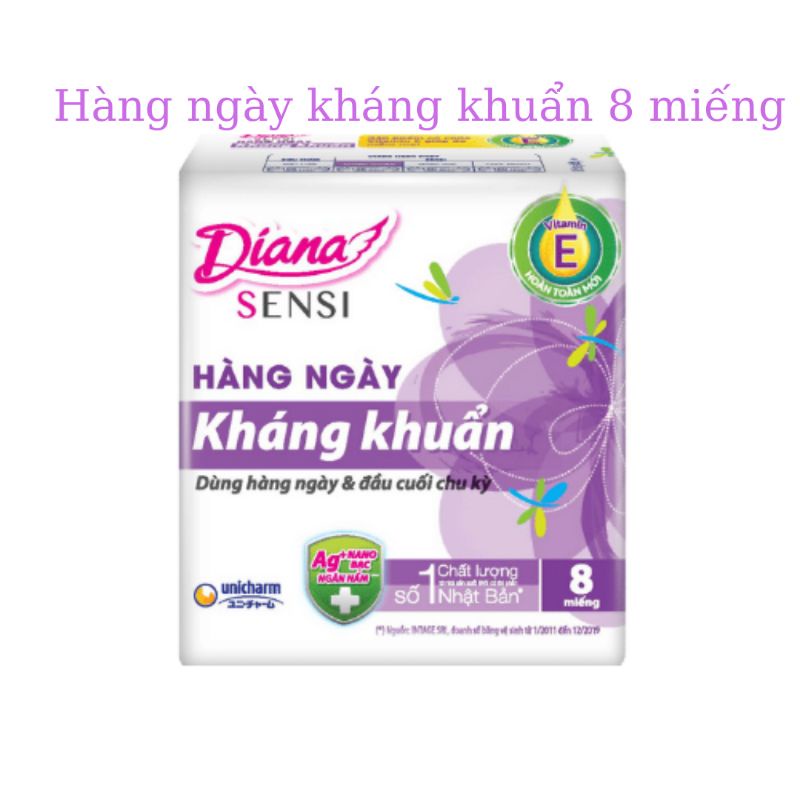 Băng vệ sinh Diana hàng ngày gói 8 miếng