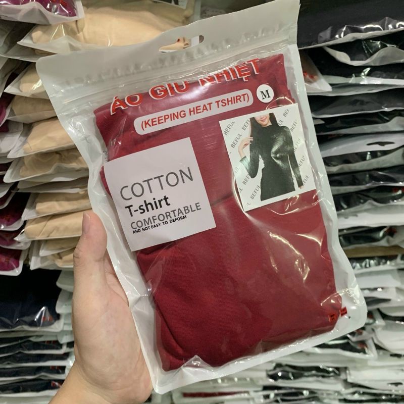 Áo giữ nhiệt nữ cổ 5p hàng công ty