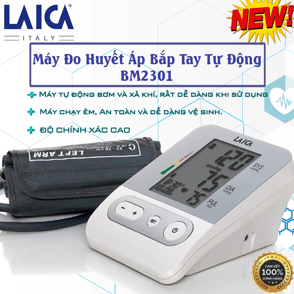 Máy Đo Huyết Áp Bắp Tay Tự Động BM2301 Theo Dõi Nhịp Tim, Phát Hiện Đột Quỵ Sớm Các Bệnh Tim Mạch, Màn Hình LCD Rõ Nét