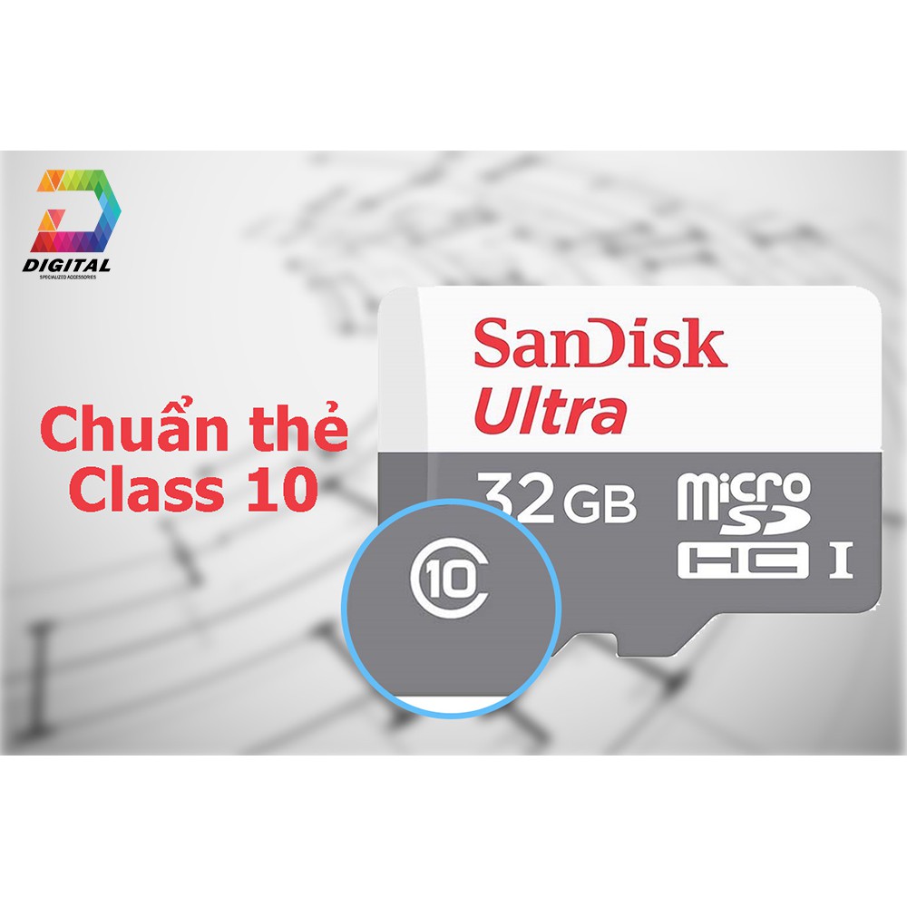 Thẻ Nhớ SanDisk Ultra 32GB 100MB/s MicroSDXC UHS-I A1 Chính Hãng