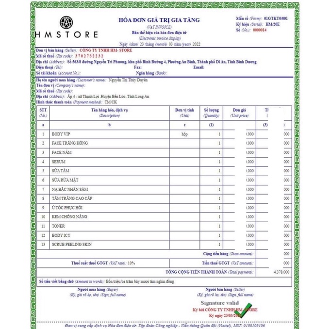 FACE DƯỠNG DA TRẮNG HỒNG CĂNG BÓNG HM STORE