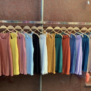 Áo cổ yếm dập ly