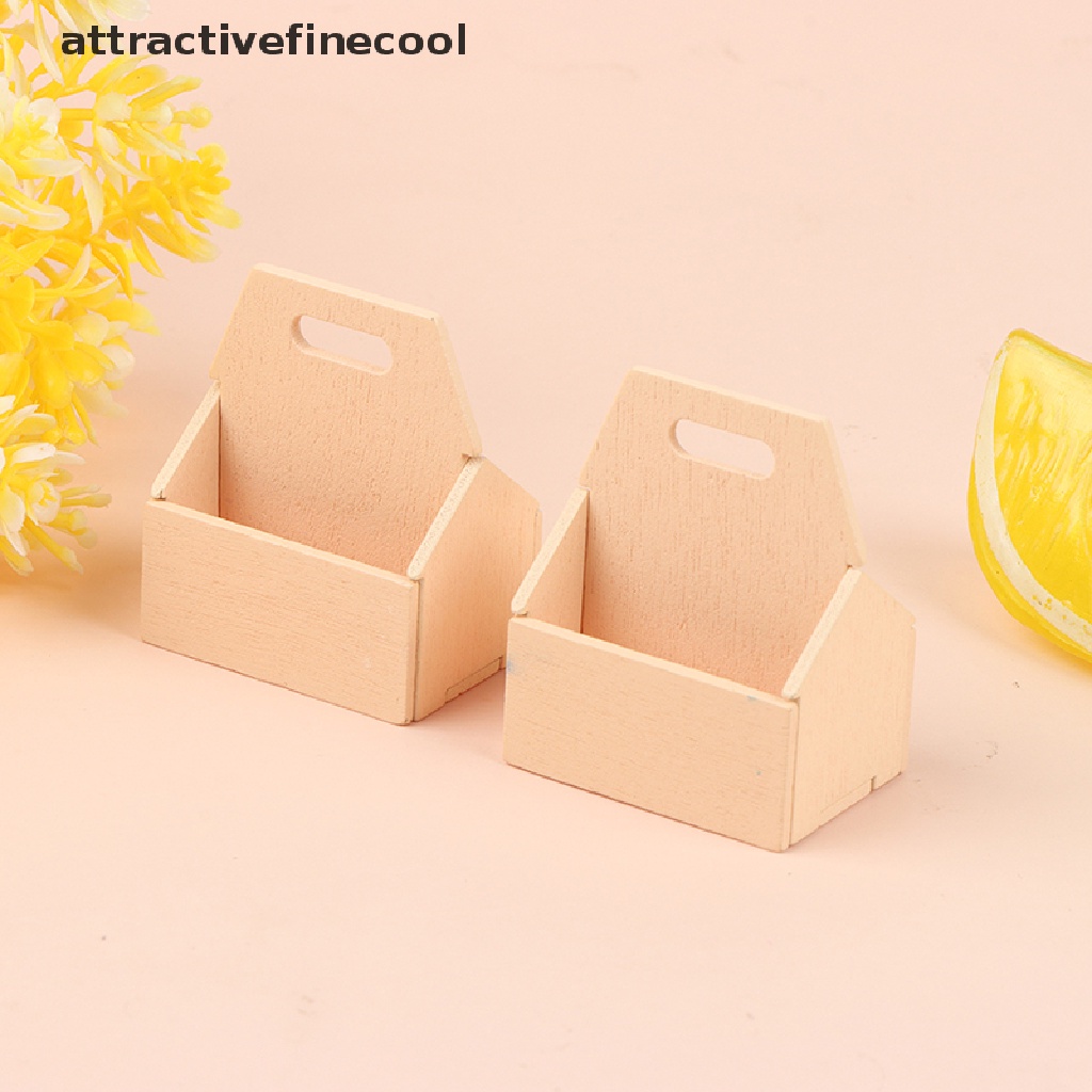 Giỏ Đựng Trái Cây / Thức Ăn Bằng Gỗ Tỉ Lệ 1 / 12 Trang Trí Nhà Búp Bê