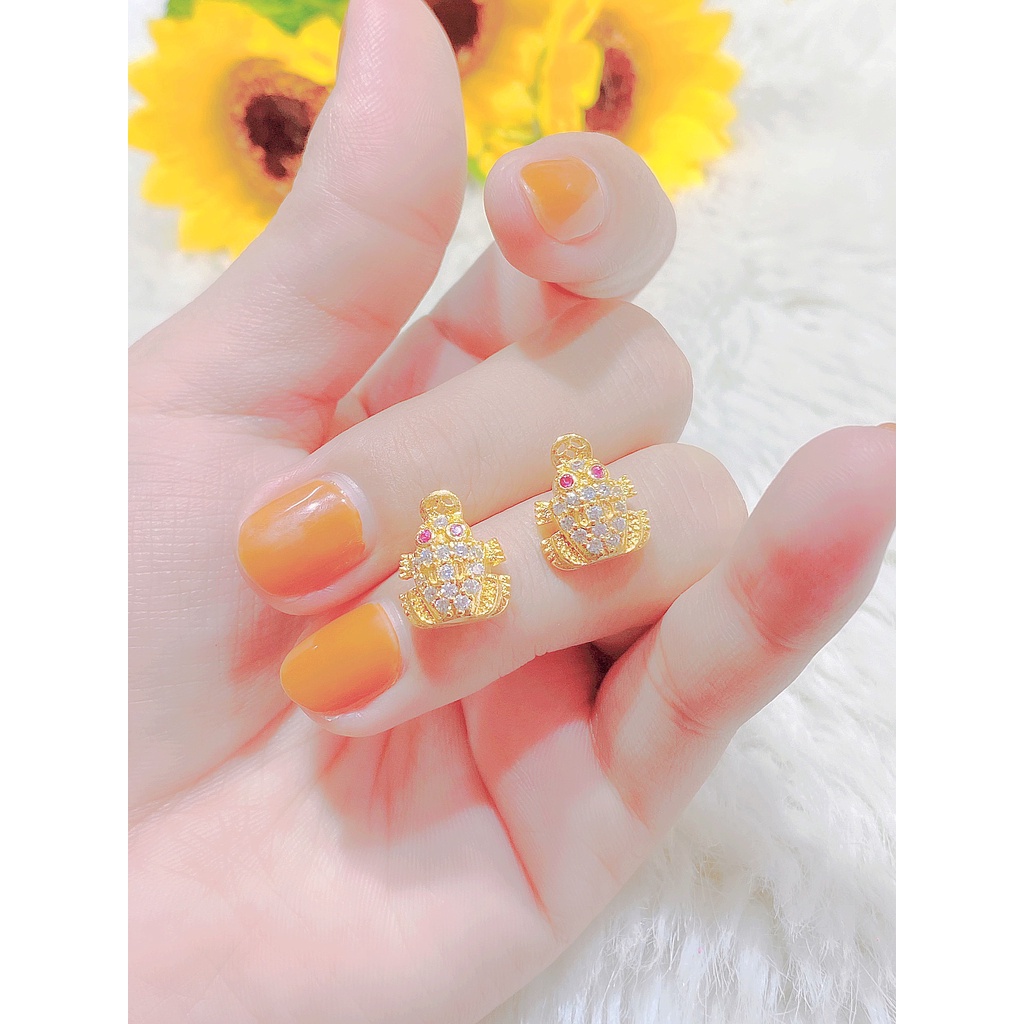 Bông tai cóc - bông tai nữ thời trang Hàn Quốc cao cấp UHA - [Rẻ Vô Địch]