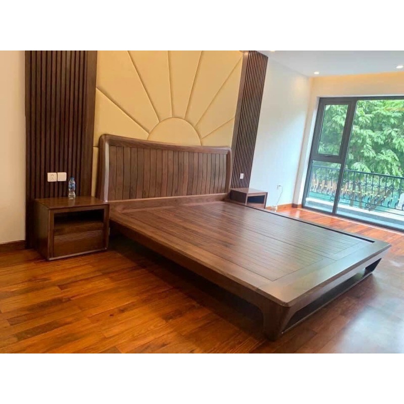 GIƯỜNG GỖ TỰ NHIÊN SỒI HÀNG CAO CẤP