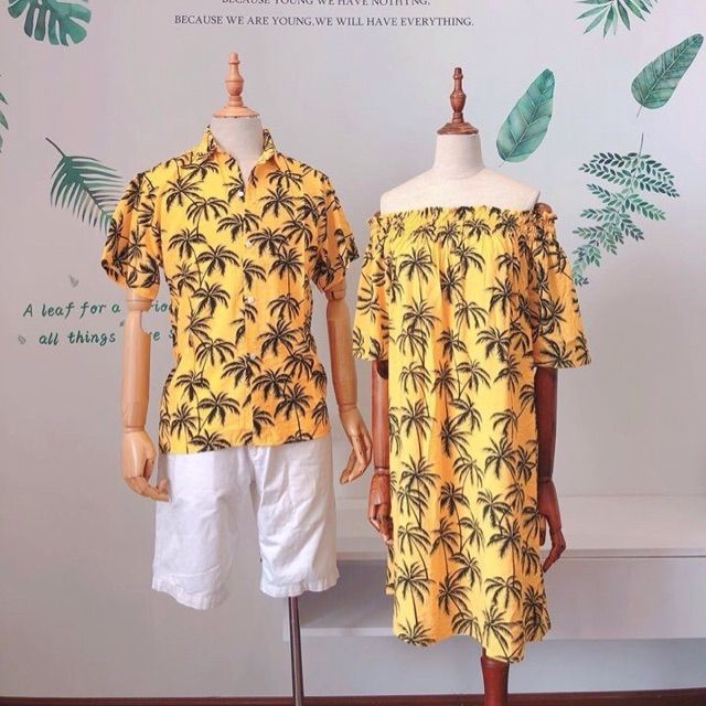 Set đôi đi biển đủ size chất đũi mát