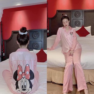 [FREE SHIP] Bộ đồ Pijama lụa💖Bộ lụa tay dài hoạ tiết mát lịm [HÀNG SIÊU ĐẸP]