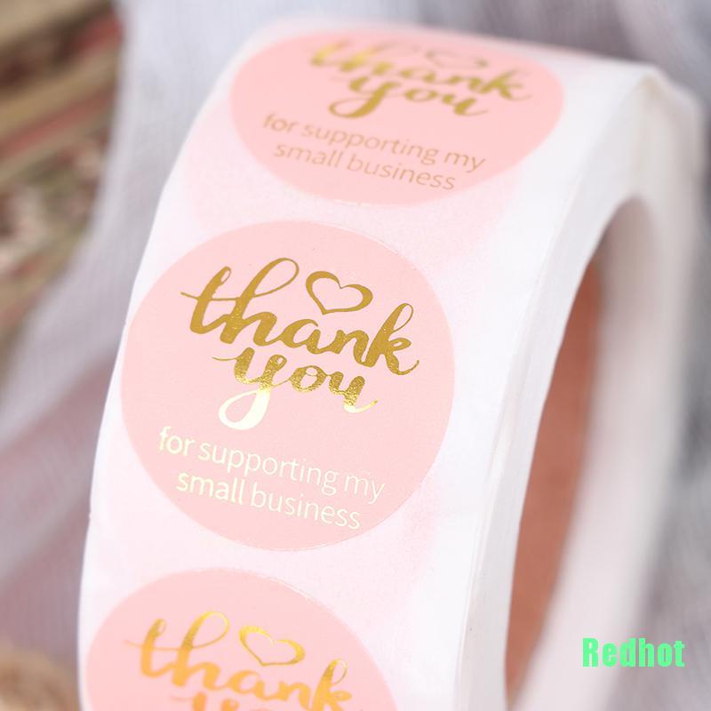 Cuộn 500 miếng dán in chữ Thank You kích cỡ 1inch