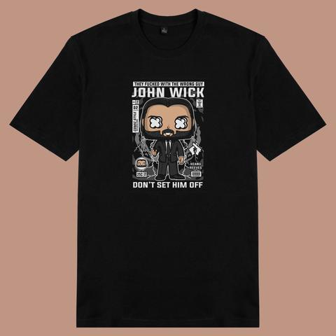 Áo thun ngắn tay unisex Chodole cho cả nam và nữ, chất liệu vải cotton in hình pop culture John Wick