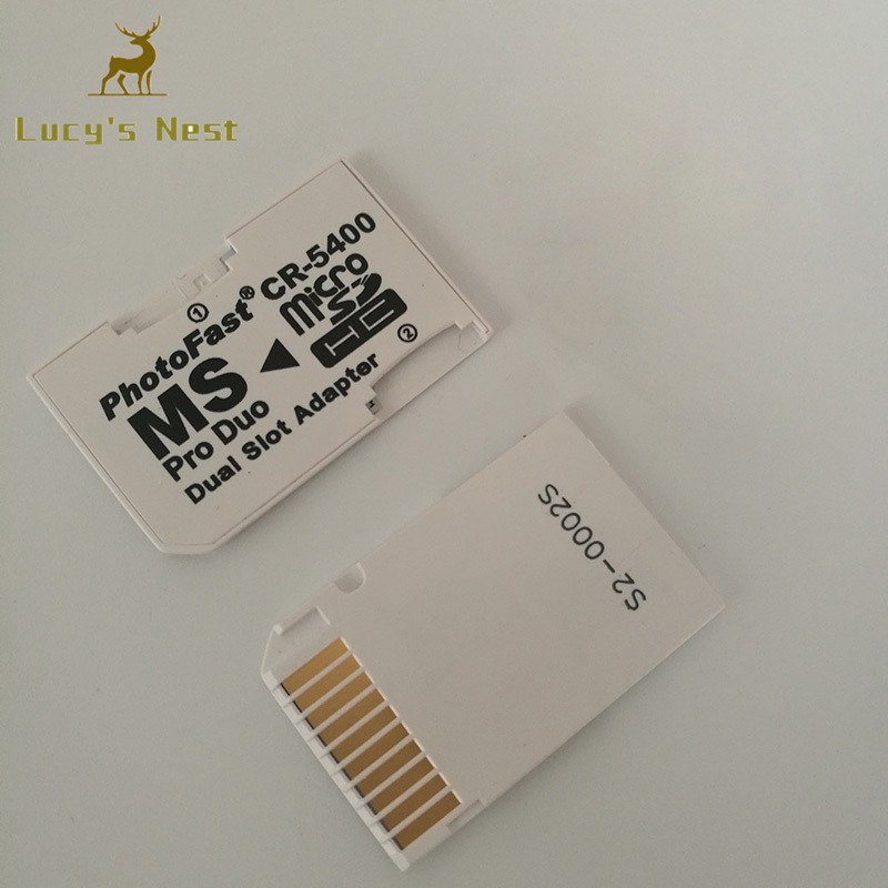 Bộ Chuyển Đổi Thẻ Nhớ Micro Sd Tf Sang 2 Khe Cắm Cho Ms Pro Duo Psp