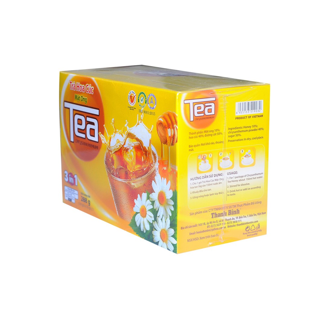 Trà hoa cúc mật ong hòa tan Thanh Bình hộp 320g