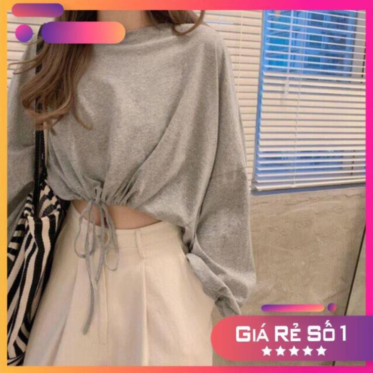 [BIG SALE] Áo Croptop Trơn Rút Eo A1437