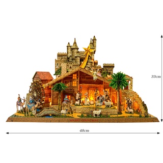  Bộ Mô Hình Lắp Ghép 3D Hang Đá Giáng Sinh Trang Trí Noel  Gỗ Hoặc Giấy  