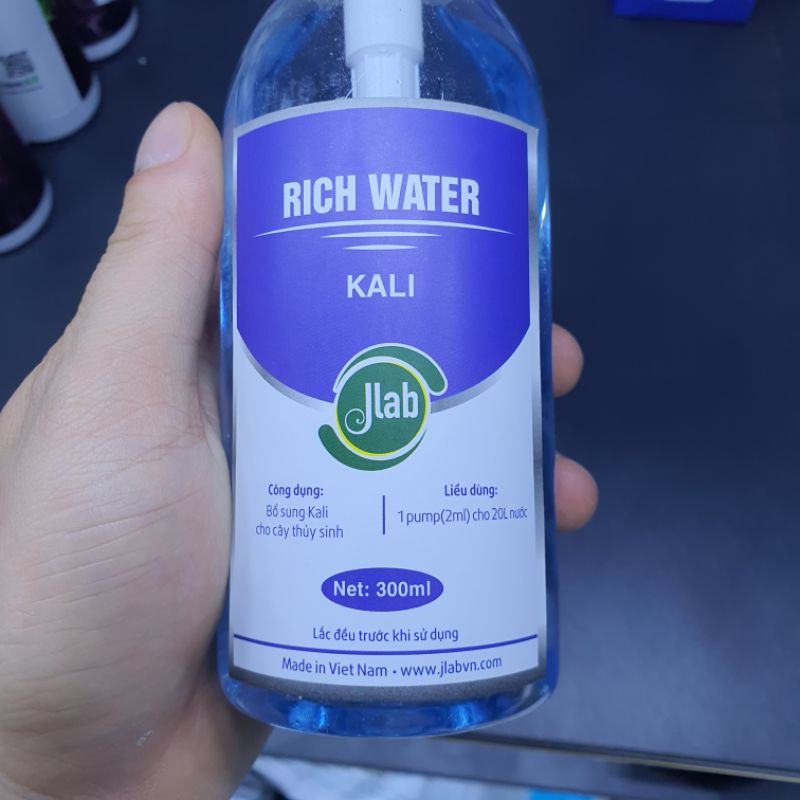 Phân nước thủy sinh Rich Water Jlab - Bổ sung Kali