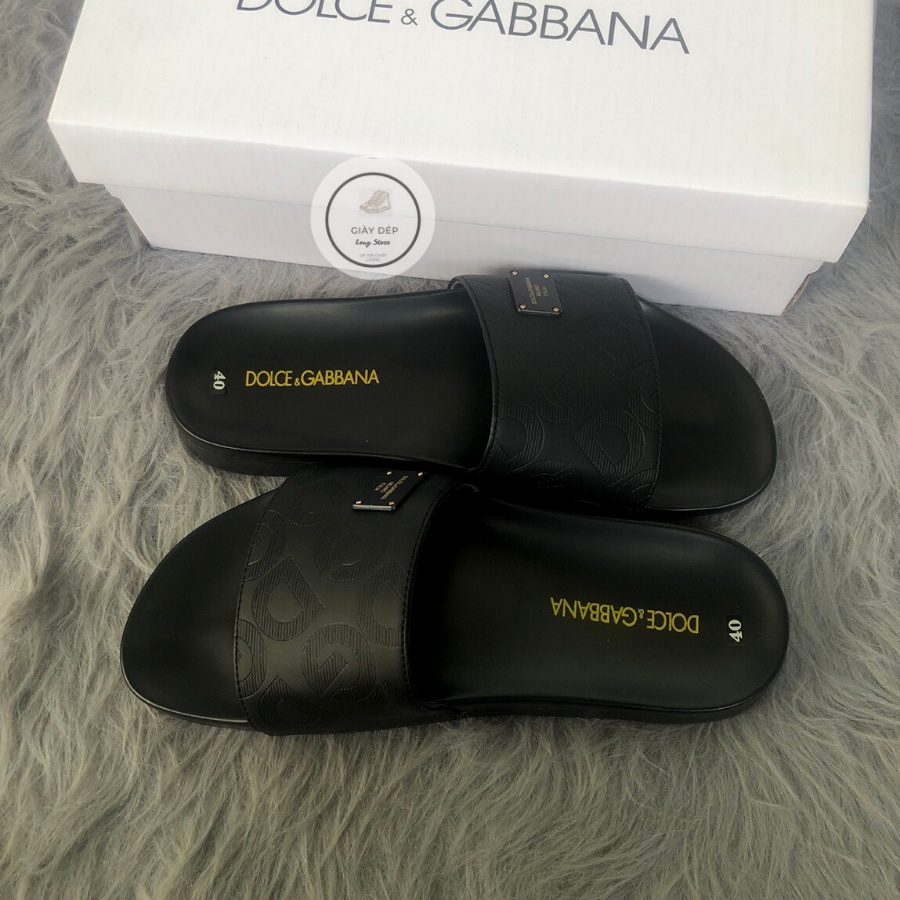 Dép nam quai da đế cao su tag sắt DG