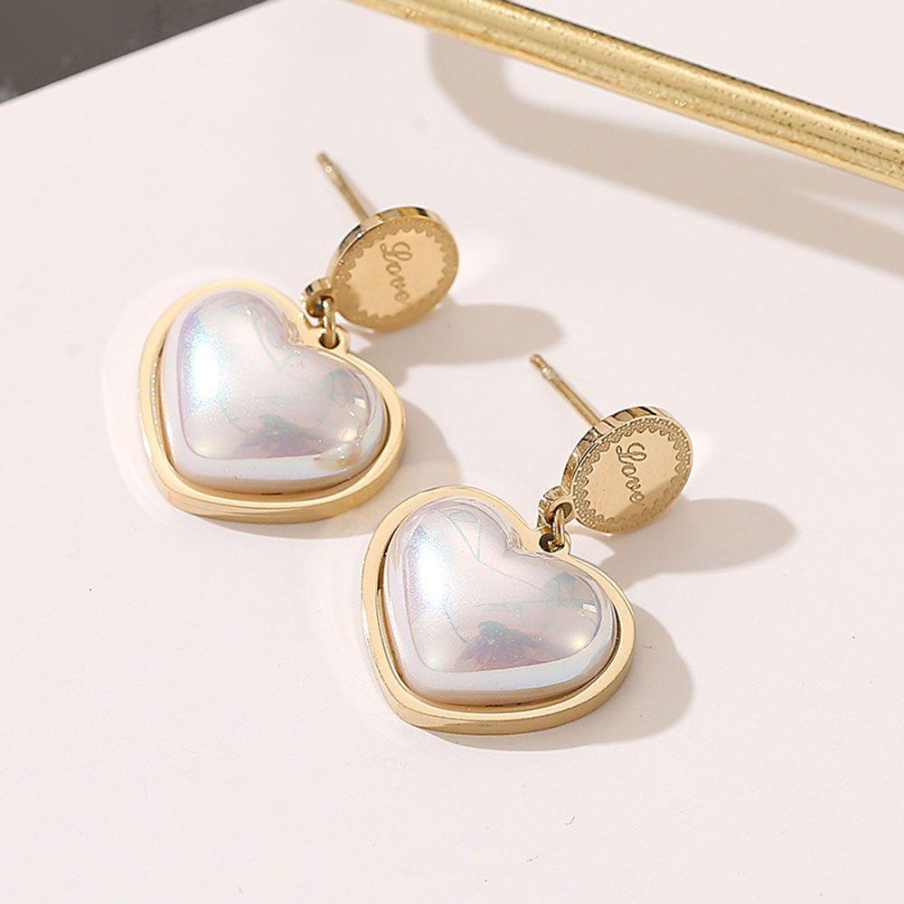 AROMA Vòng Cổ Choker Bằng Thép Titan Mặt Hình Vỏ Sò Trái Tim Thời Trang Cho Nữ