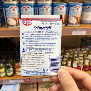 BỘT ĐỨNG KEM DR.OETKER 8G