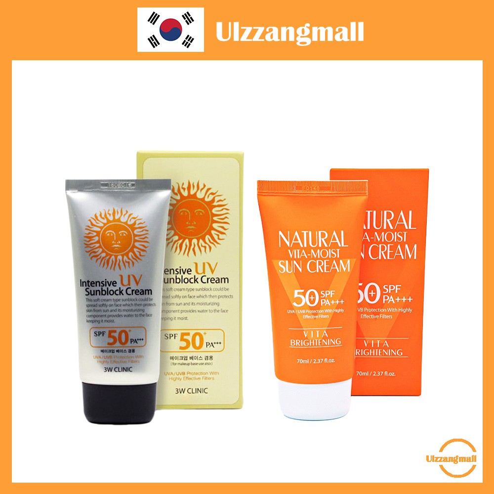 [3W CLINIC] Intensive UV Sunblock Cream/Vita Moist Sun Cream 70ml (SPF50+ PA+++)