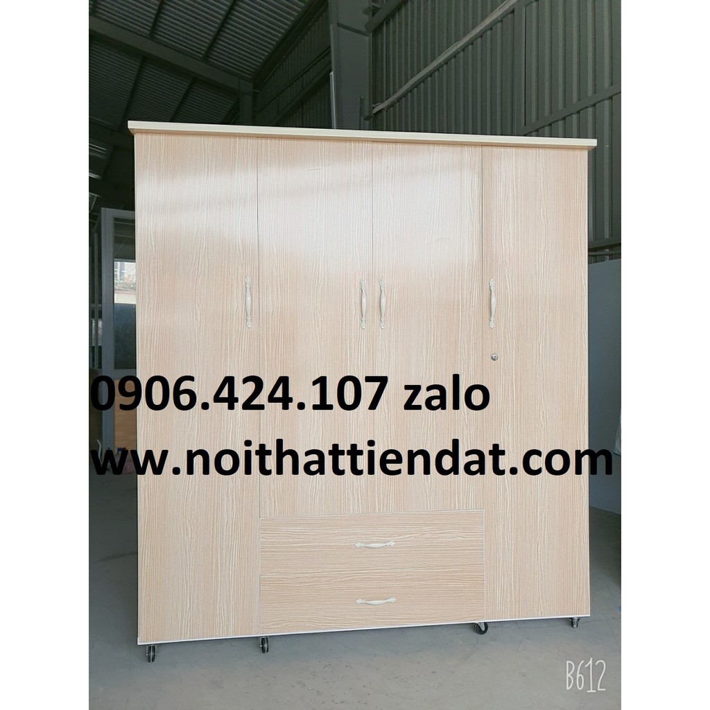 Tủ nhựa đài loan 4 cánh, 1m8x1m65x48