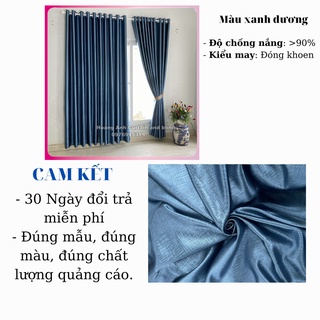 Rèm cửa chống nắng màu xanh dương, dùng làm rèm cửa chính, rèm cửa sổ, shop remcuamia