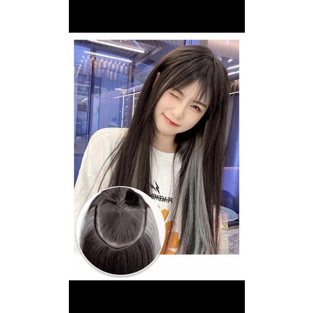 TÓC KẸP LINE ẨN MÀU XÁM KHÓI ♥️FREE SHIP TỪ 99k♥️Tóc Giả Cao Cấp Đẹp Y Chang Tóc Thật