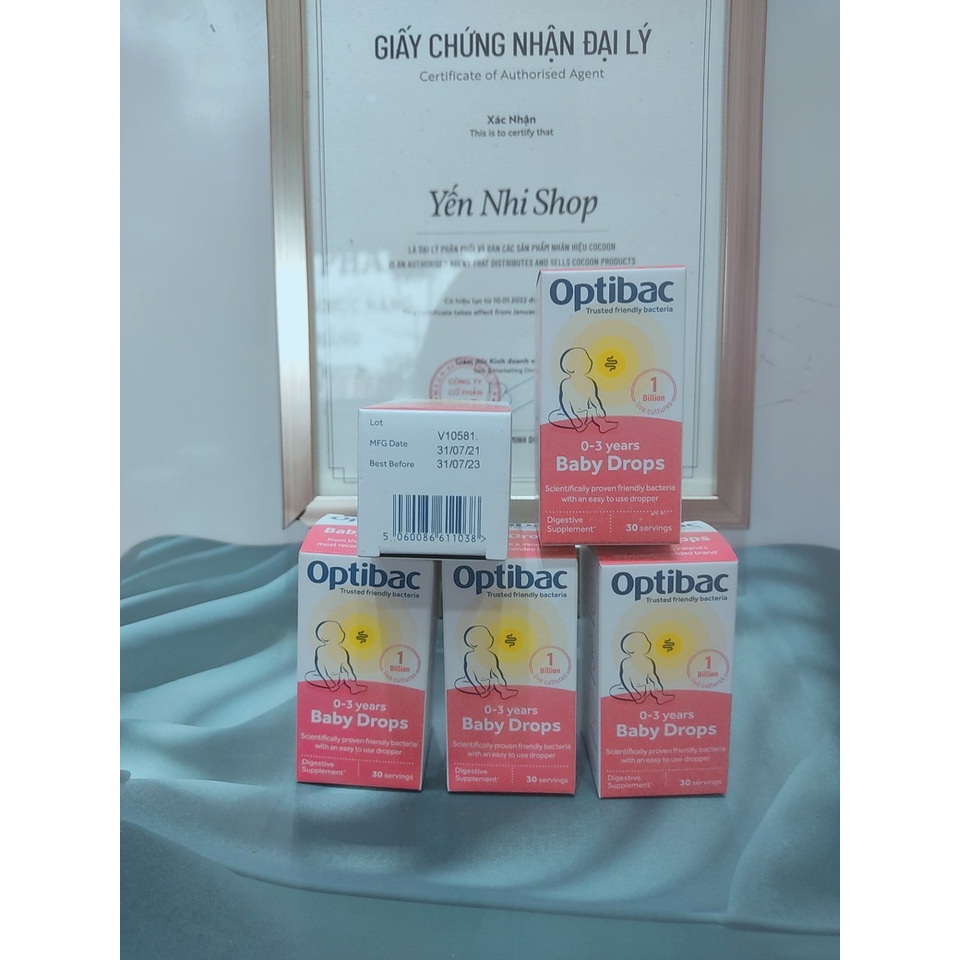 Men vi sinh optibac drop hồng  hàng UK DATE T7/2023