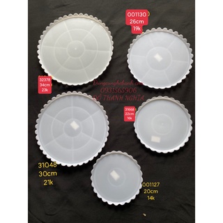 Dĩa Nhựa Đựng Bánh Kem Bánh, Rau Cau 18-20-25-30-33 Cm