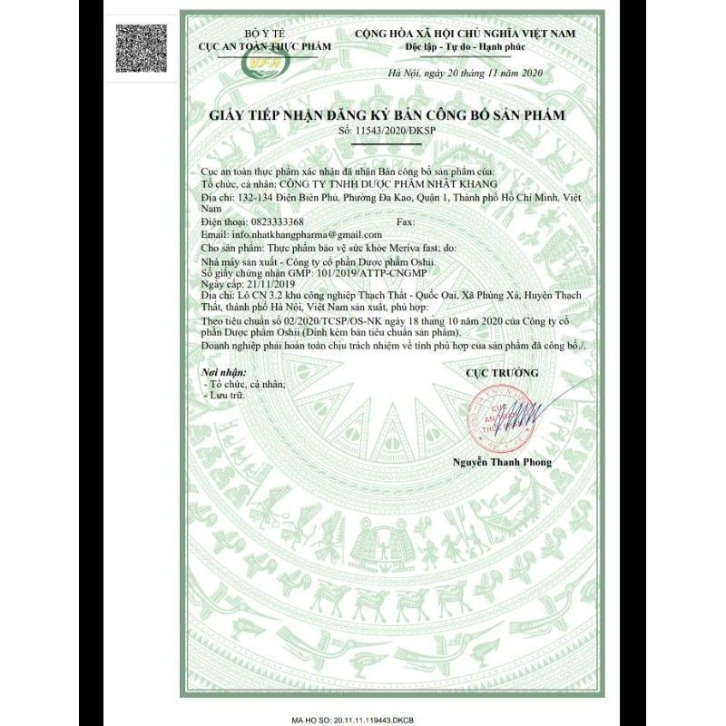 Gel dạ dày Meriva Fast