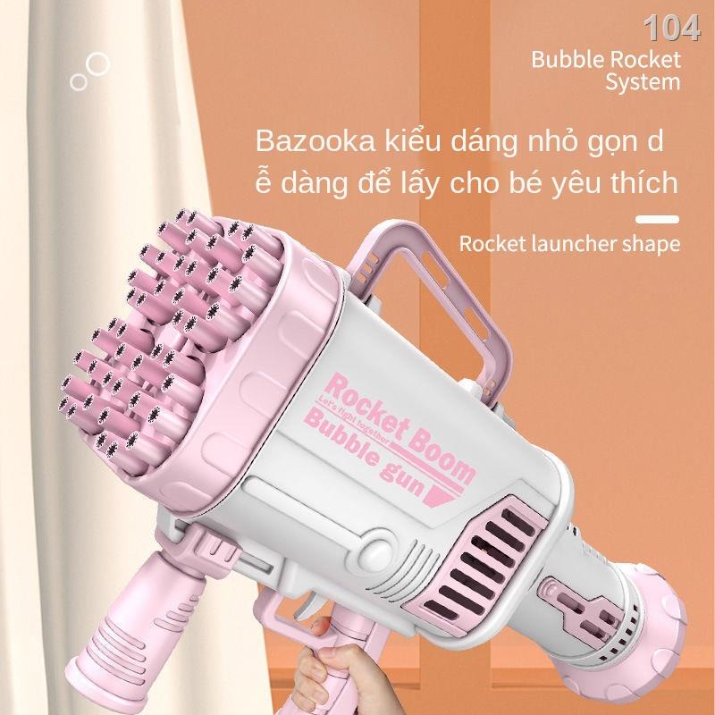 EMáy thổi bong bóng bazooka 44 lỗ rung cùng phong cách net người nổi tiếng súng thổi bong bóng đồ chơi bong bóng