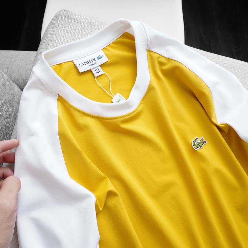 Áo thun tay dài nam nữ  la co ste raglan from unisex