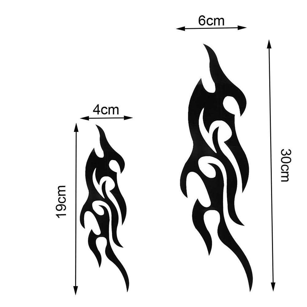 FYINTON Bộ 2 miếng dán hình ngọn lửa trang trí xe hơi