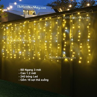 Đèn mành chống nước B+ ngang 3met thả 1.2met (Nháy Điểm nhẹ nhàng)