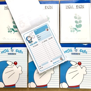 Hoá đơn 1 liên Doremon - Lá Xinh - kitty - mèo thần tài
