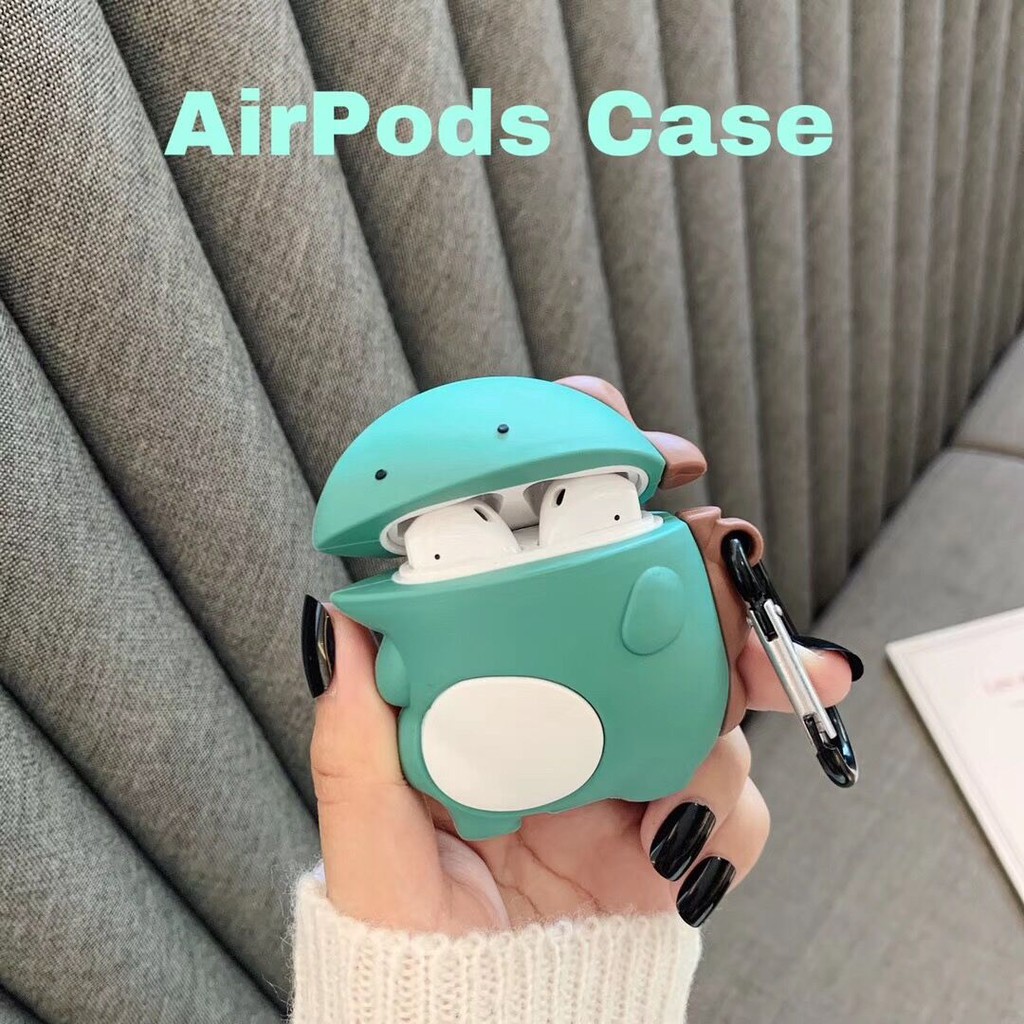 Cute 3D dinosaur airpods case soft silicone protective cover for airpods 1 2 wireless bluetooth earphone