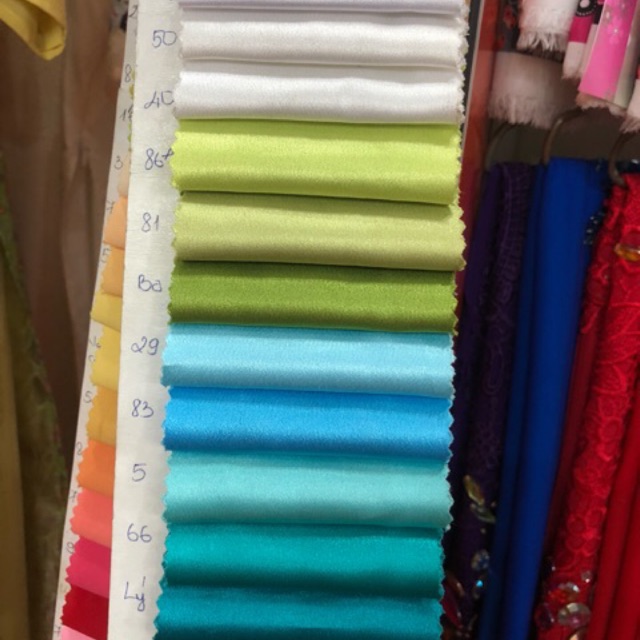 Vải áo dài phi bóng trơn