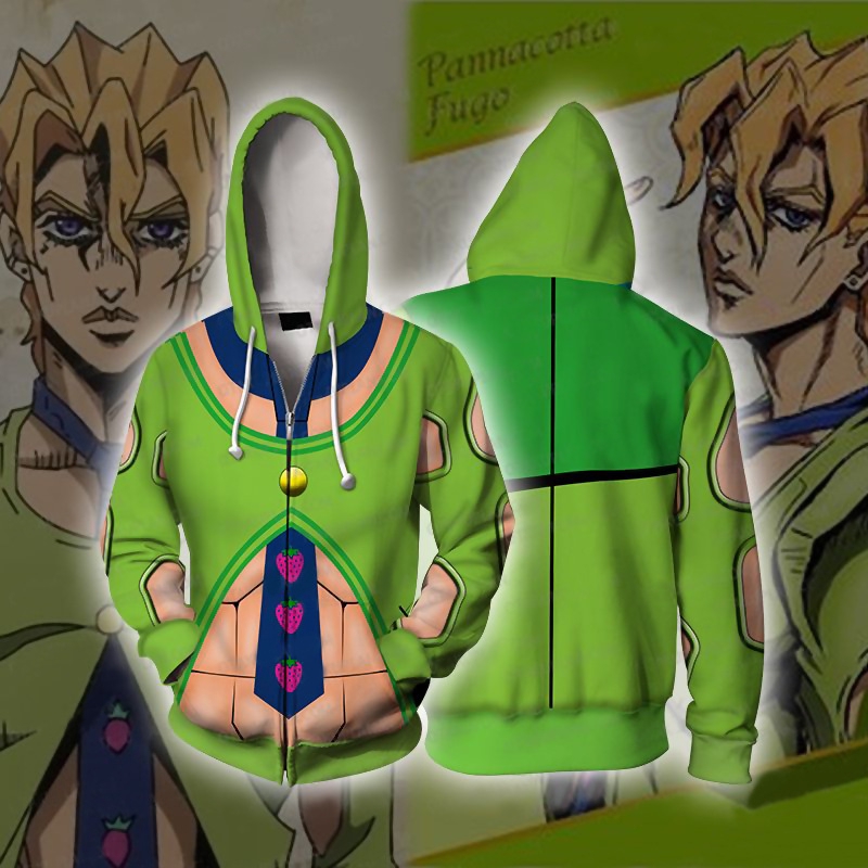 Áo Khoác Hoodie Dài Tay In Hình Jojo 's Bizarre Adventure Đẹp Mắt