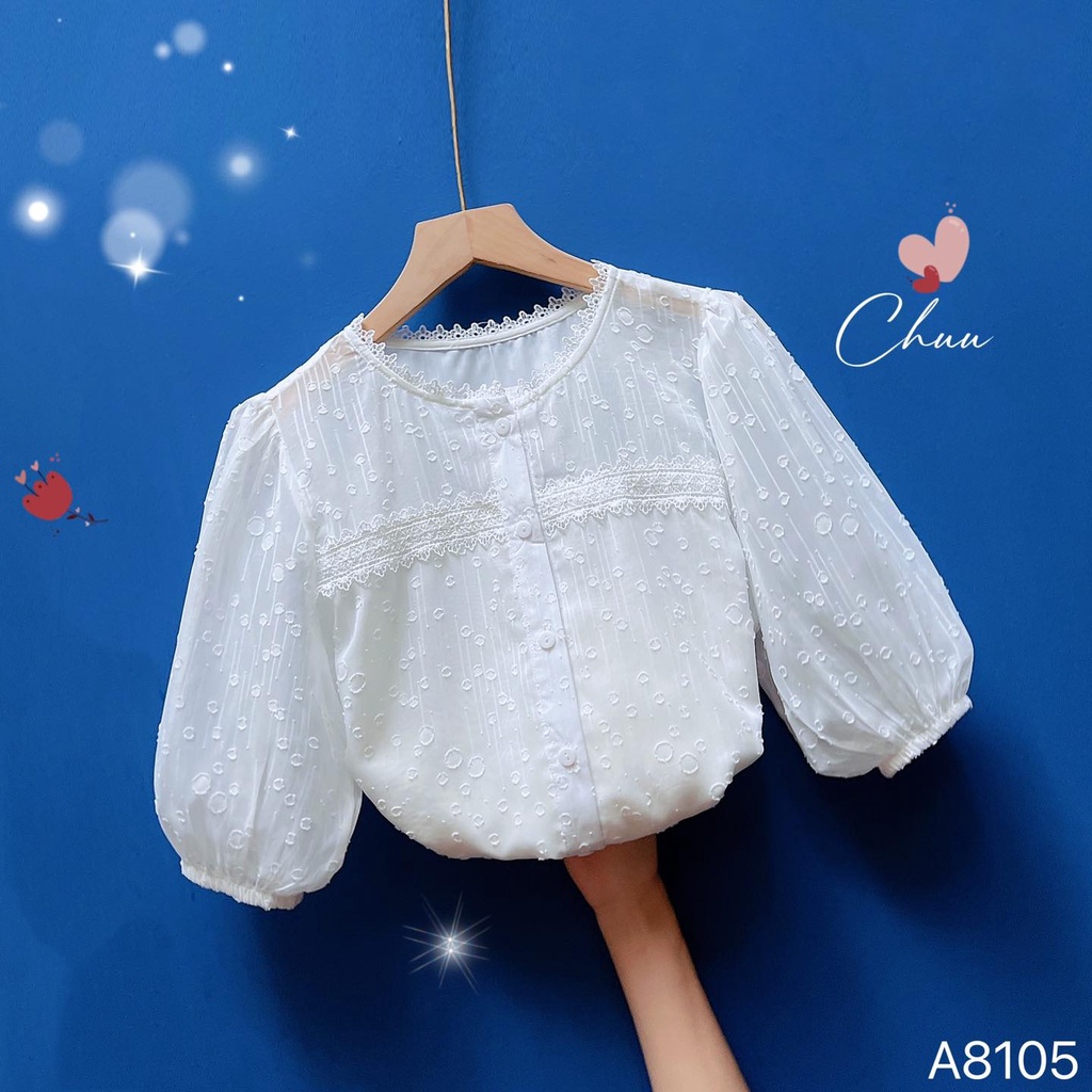 Áo sơ mi trắng công sở nữ xinh xắn freesize CHUU