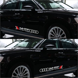 Bộ 2 tem dán cửa xe ô tô Audi