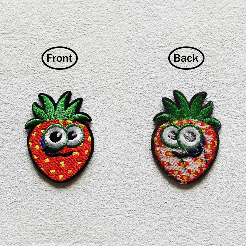 Thêu Phụ kiện Tự làm Miếng vá Các loại Trái cây Parches Ropa Tự làm Máy ép nhiệt Đính quần áo Dán miếng vá trên Túi quần jean May
