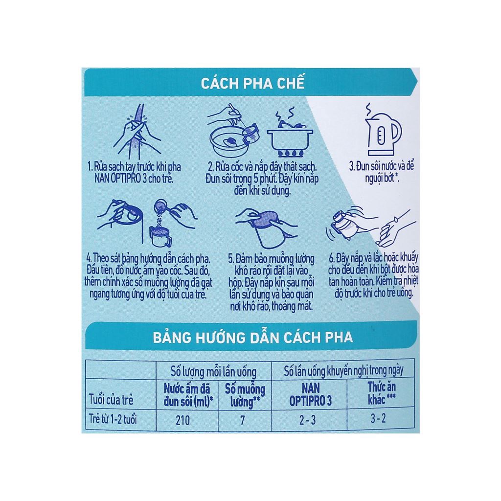 Sữa bột Nan optipro 3 800g ( Date 06/2024 )