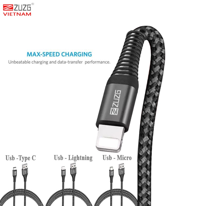 Cáp sạc nhanh - JG01 Siêu Bền Chính hãng ZUZGVN