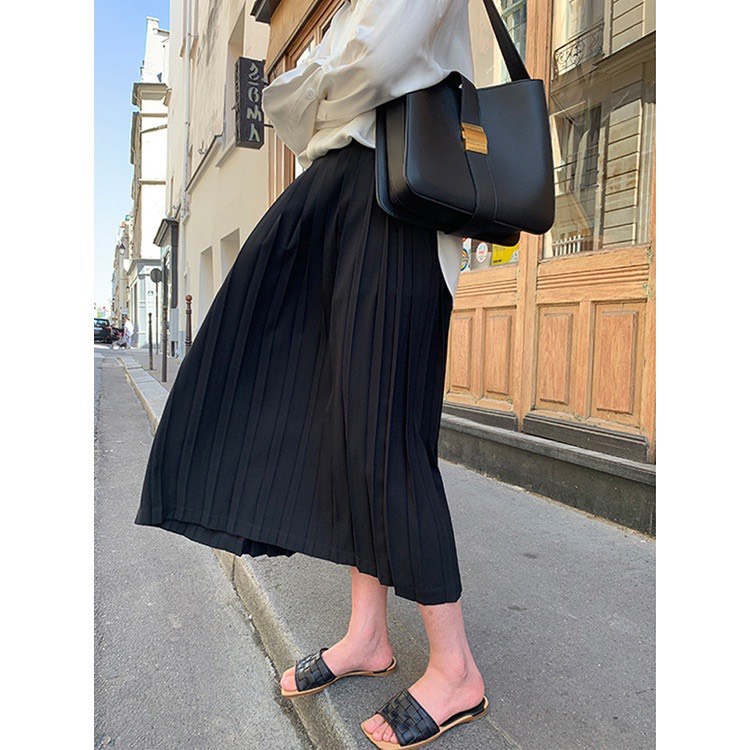 Chân Váy Xếp LY Dài - Váy voan đen cạp chun nữ Daski | BigBuy360 - bigbuy360.vn