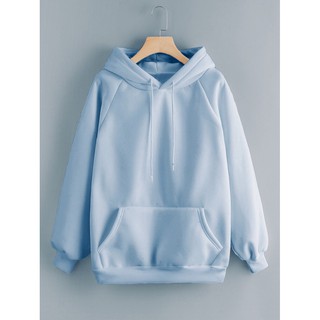 Áo khoác hoodie Nam Nữ Trơn Màu Xanh Da Trời chất nỉ ngoại, hàng cao cấp