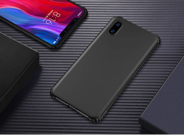 Ốp lưng Xiaomi Mi 8 Pro / Mi 8 dùng chung  dẻo TPU chống sốc thế hệ mới bảo vệ 4 góc ôm máy ( Đen )